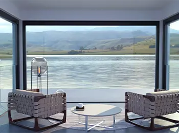 Albert Genau Vertiflex All Glass Tamamen Cam Giyotin Cam Sistemi